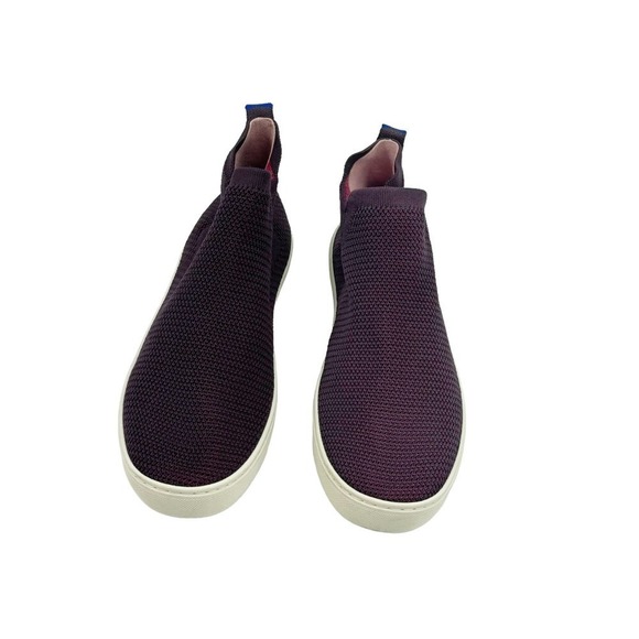 ROTHY’S The Chelsea Berry Lattice Knit High Top Sneaker Ankle Boots Size 10.5 - Picture 5 of 12
